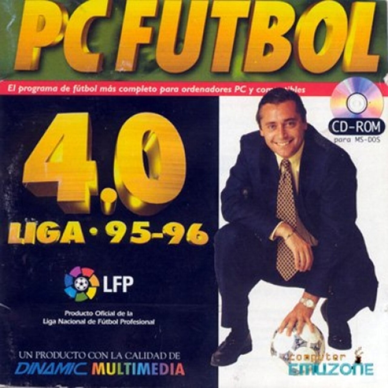 Carátula CD-ROM de PC Fútbol 4.0 — Liga 95-96