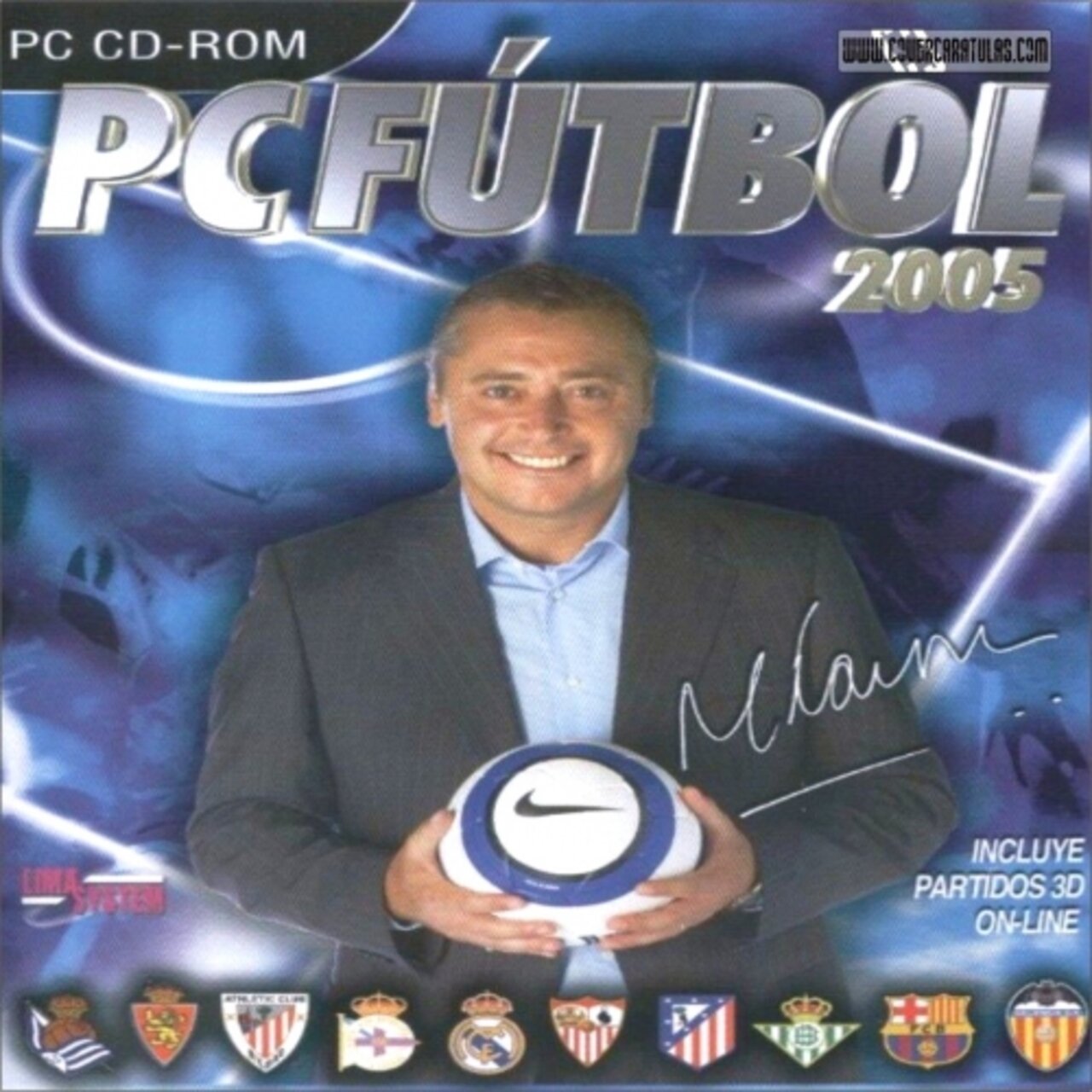 Caja PC Fútbol 2005 — primer regreso de la saga tras Dinamic